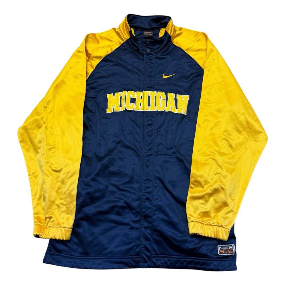 Vintage Nike Michigan Wolverines Elite Full-Zip Warm-Up Track Jacket
